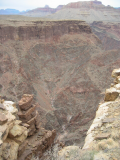 The view from the Tonto Trail into Hance Canyon is impressive