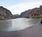 Looking upriver from 75 Mile canyon's Mouth